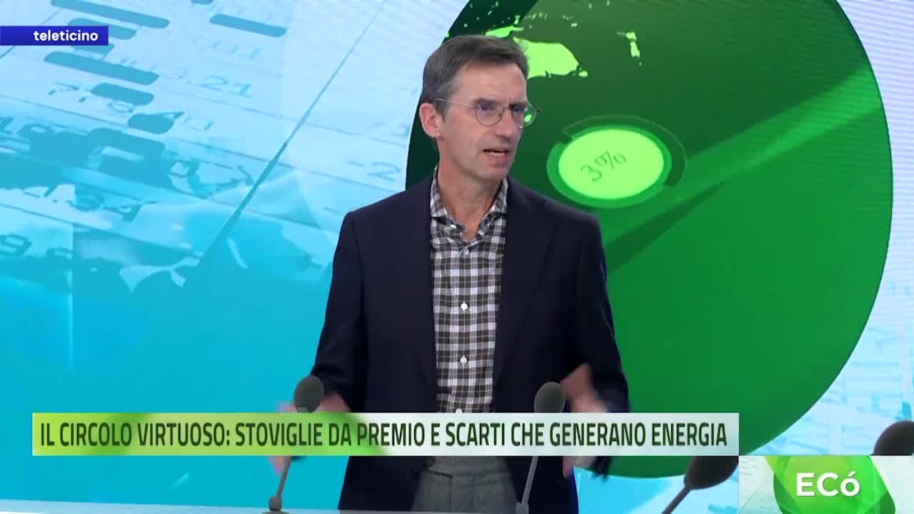 ECÓ del 13 marzo 2026 – Il circolo virtuoso: stoviglie da premio e scarti che generano energia